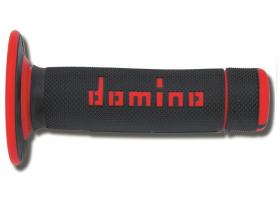 Domino A02041C4240 - Puños Domino Off Road Negro - Rojo Cerrados D 22 mm L 118 mm