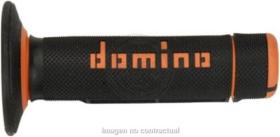 Domino A02041C4540 - Puños Domino Off Road Negro - Naranja Cerrados D 22 mm L 118