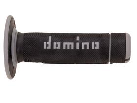 Domino A02041C7170 - Puños Domino Off Road Negro - Gris Cerrados D 22 mm L 118 mm