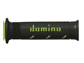Domino A25041C4440 - Puños Domino XM2 Super soft Negro - Verde Abiertos D 22 mm L
