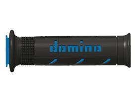 Domino A25041C4840 - Puños Domino XM2 Super soft Negro - Azul Abiertos D 22 mm L