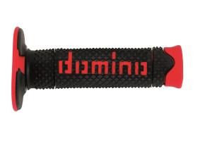 Domino A26041C4240 - Puños Domino DSH Off Road Negro - Rojo Cerrados D 22 mm L 12