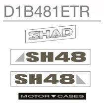 SHAD D1B481ETR - SET ADHESIVOS SH 48 GRIS OSCURO