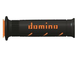 Domino A25041C4540 - Puños Domino XM2 Super soft Negro - Naranja Abiertos D 22 mm