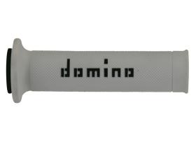 Domino A01041C4046 - Puños Domino On Road Blanco - Negro Abiertos D 22 mm L 120-1