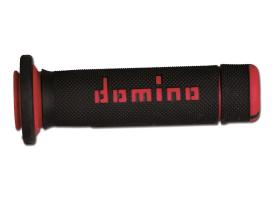 Domino A18041C4240 - Puños Domino ATV Negro - Rojo Cerrados D 22 mm L 118- 122 mm