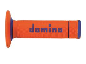 Domino A19041C4845 - Puños Domino Off Road X-Treme Naranja - Azul Cerrados D 22 m