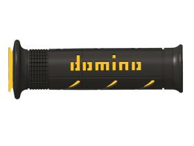 Domino A25041C4740 - Puños Domino XM2 Super soft Negro - Amarillo Abiertos D 22 m
