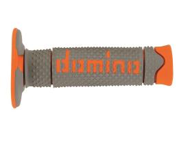 Domino A26041C4552 - Puños Domino DSH Off Road Gris - Naranja Cerrados D 22 mm L