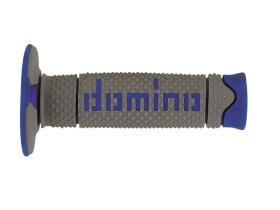 Domino A26041C4852 - Puños Domino DSH Off Road Gris - Azul Cerrados D 22 mm L 120