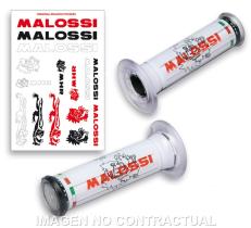 MALOSSI 6914575W0 - Puños Malossi con logo Tribal Color Blanco