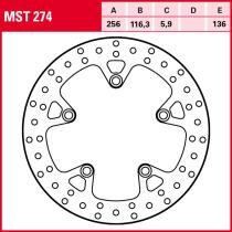 TRW MST274 - Disco de freno TRW MST 274