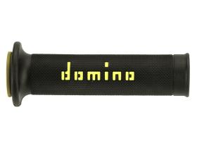 Domino A01041C4740 - Puños Domino On Road Negro - Amarillo Abiertos D 22 mm L 120