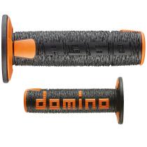 Domino A36041C4045 - Puños Domino Off Road RPS Negro - Naranja Abiertos D 22 mm L