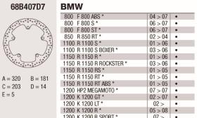 BREMBO 68B407D7 - DISCO BREMBO SERIE ORO BMW S100RR /K/R/F VARIAS 2008 UP