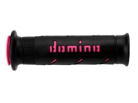 Domino A25041C4340 - Puños Domino XM2 Super Soft Negro/Fucsia Abiertos D 22 mm L