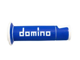 Domino A45041C4648B7 - Puños Domino On Road Racing Azul/Blanco Abiertos D 22 mm L 1