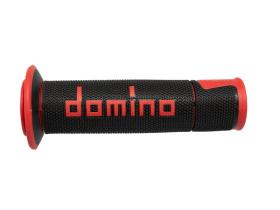 Domino A45041C4240B7 - Puños Domino On Road Racing Negro/Rojo Abiertos D 22 mm L 12