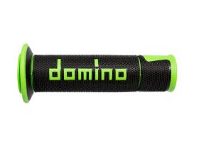 Domino A45041C4440B7 - Puños Domino On Road Racing Negro/Verde Abiertos D 22 mm L 1