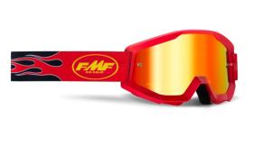 FMF F5005500004 - FMF POWERCORE YOUTH (JUNIOR) GOGGLE FLAME RED - MIRROR RED