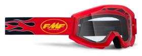 FMF F5005400004 - FMF POWERCORE YOUTH (JUNIOR) GOGGLE FLAME RED - CLEAR LENS