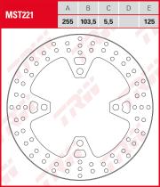 TRW MST221 - Disco de freno TRW MST 221